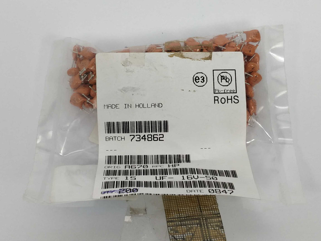 Vishay MAL212855159E3 Electrolytic Capacitor 15µF 16V ±20% 190 Pcs.