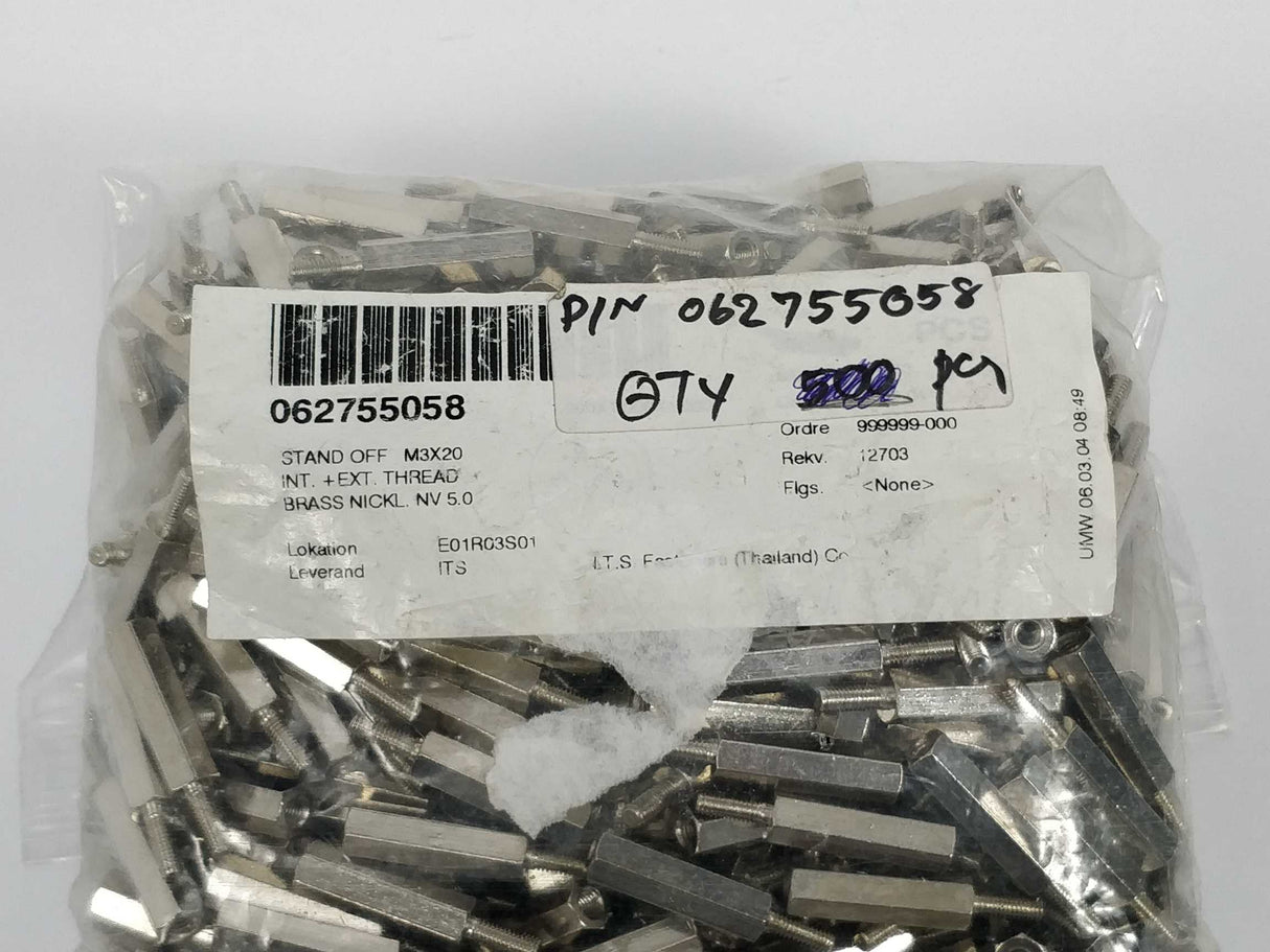 Distance bolt M3x20 Stand off M3x20. 062755058. 420 Pcs