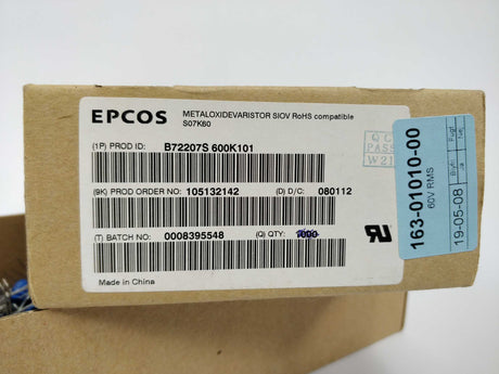 Epcos B72207S600K101 Varistors, 640 Pcs.
