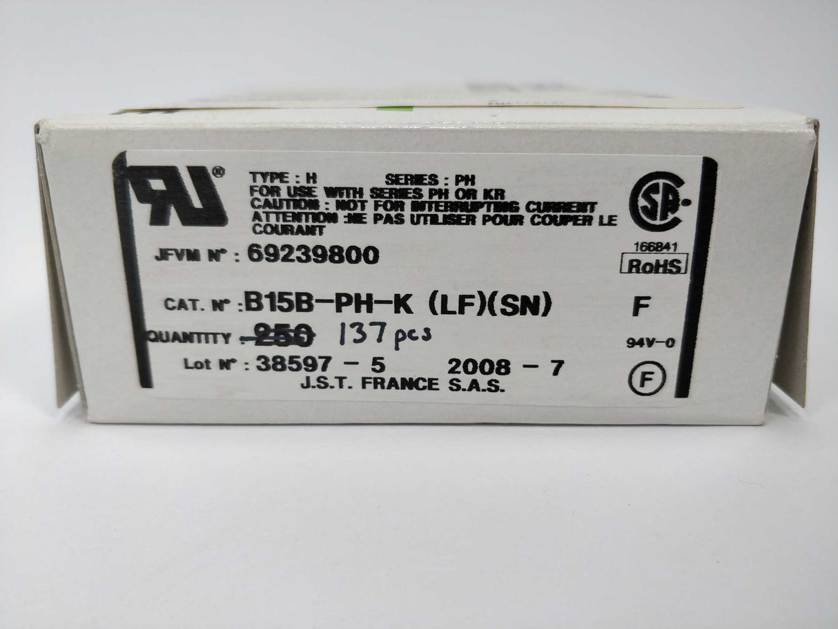 JST B15B-PH-K (LF) (SN) Connector header 137pcs