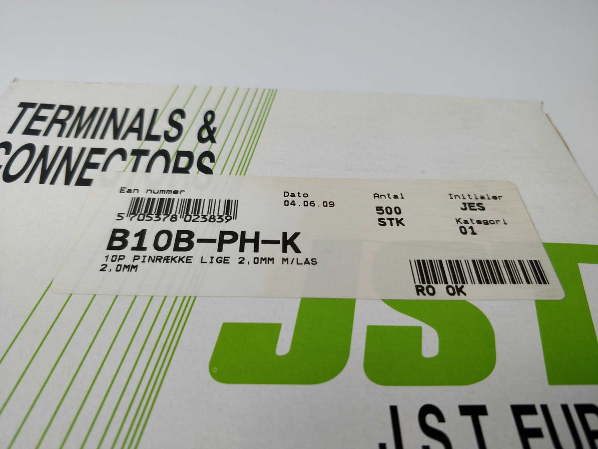 JST B10B-PH-K (LF) (SN) Connector header 500pcs