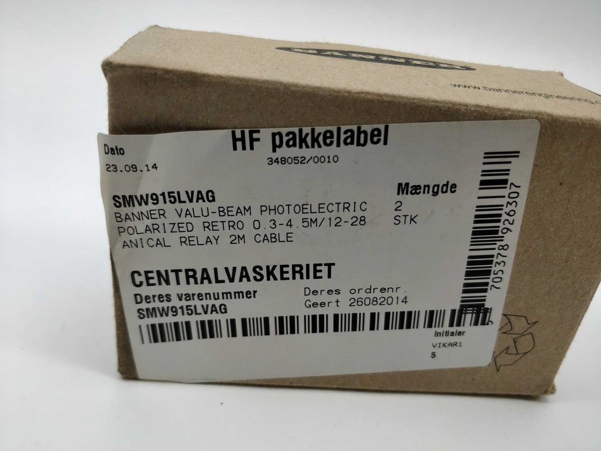 BANNER SMW915LVAG Valu-beam 915 series sensor