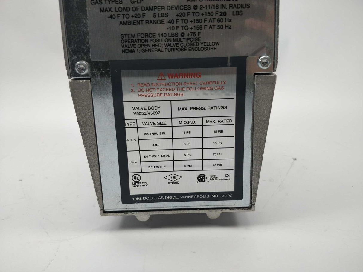 Honeywell V4055D1043 FLUID POWER GAS VALE