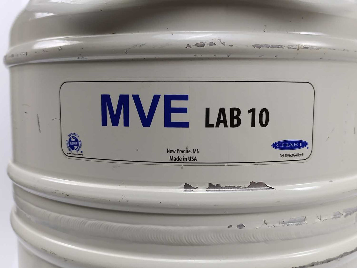 CHART 10740281 MVE LAB 10 Liquid Nitrogen Dewar w/o a lid