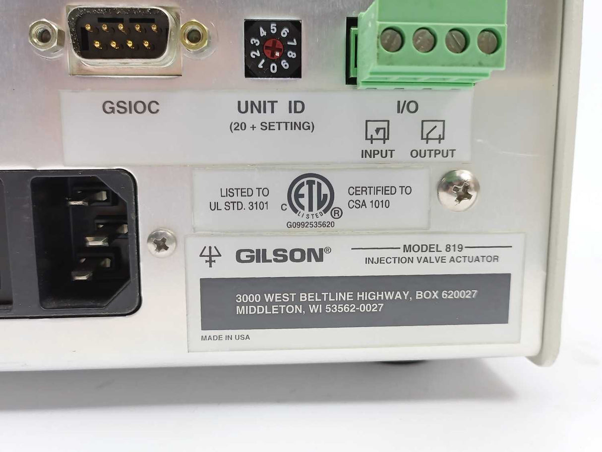Gilson 819 Injection Valve Actuator
