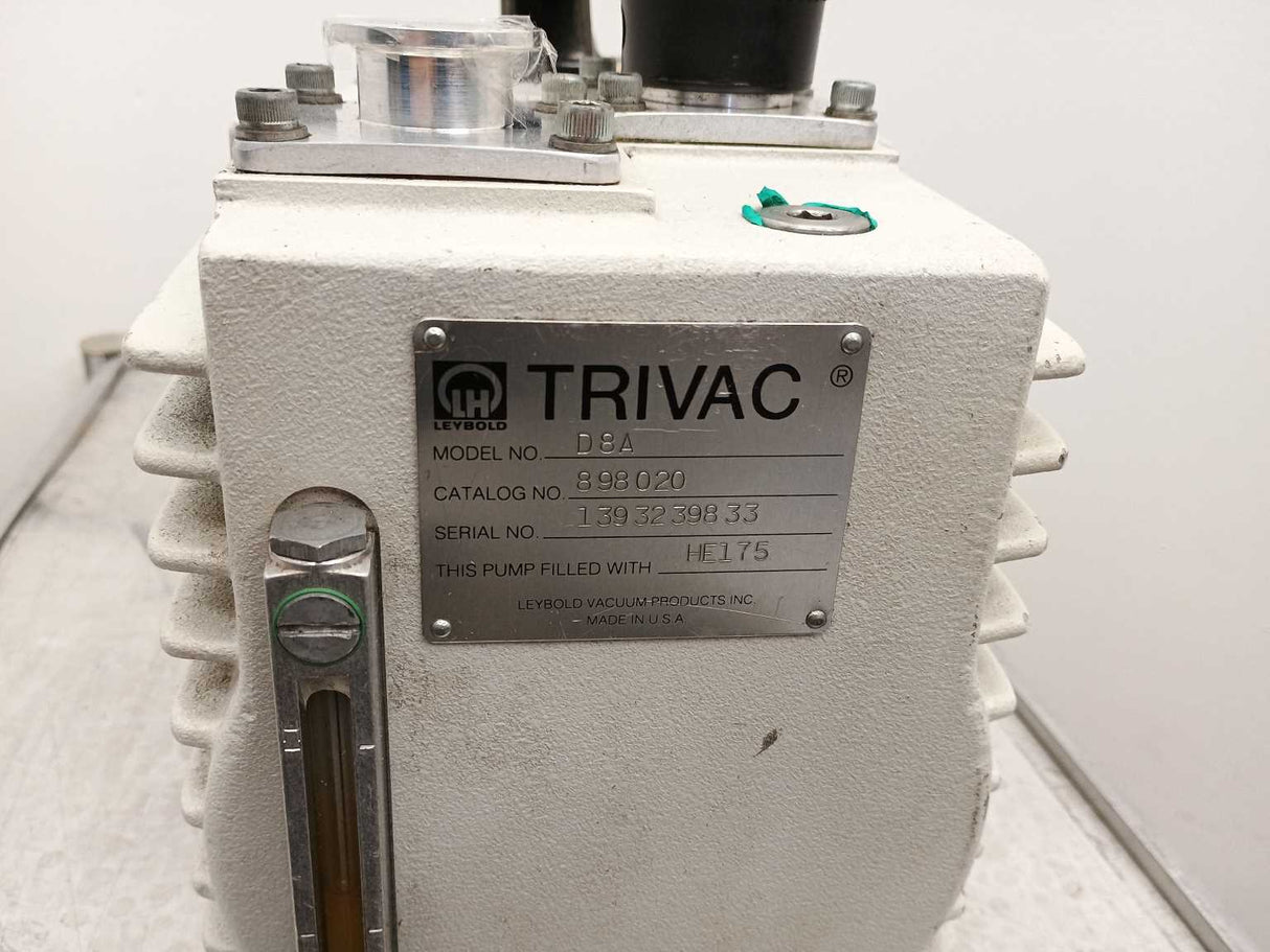 Leybold 898020 Trivac D8A Rotary Vane Vacuum Pump