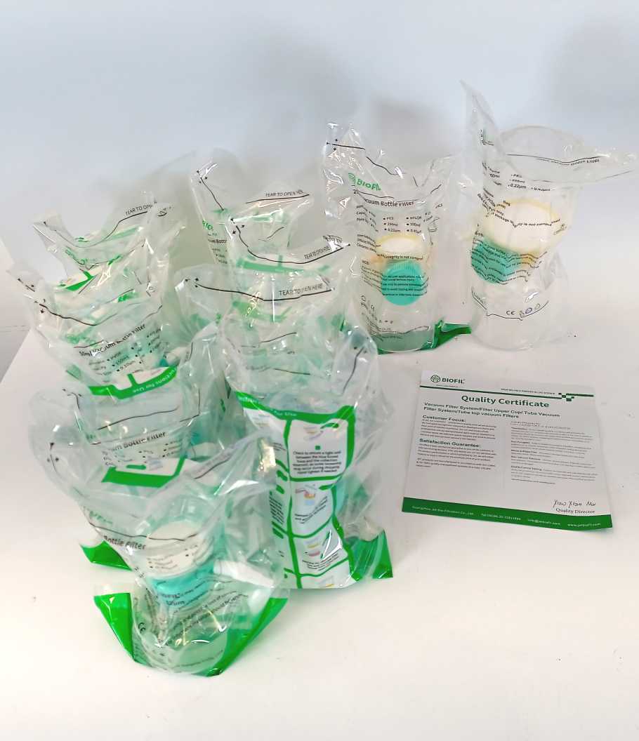 Biofil Vacuum Bottle Filter PES 0,22μm, 9x150ml, 1x 250ml, 1x500ml