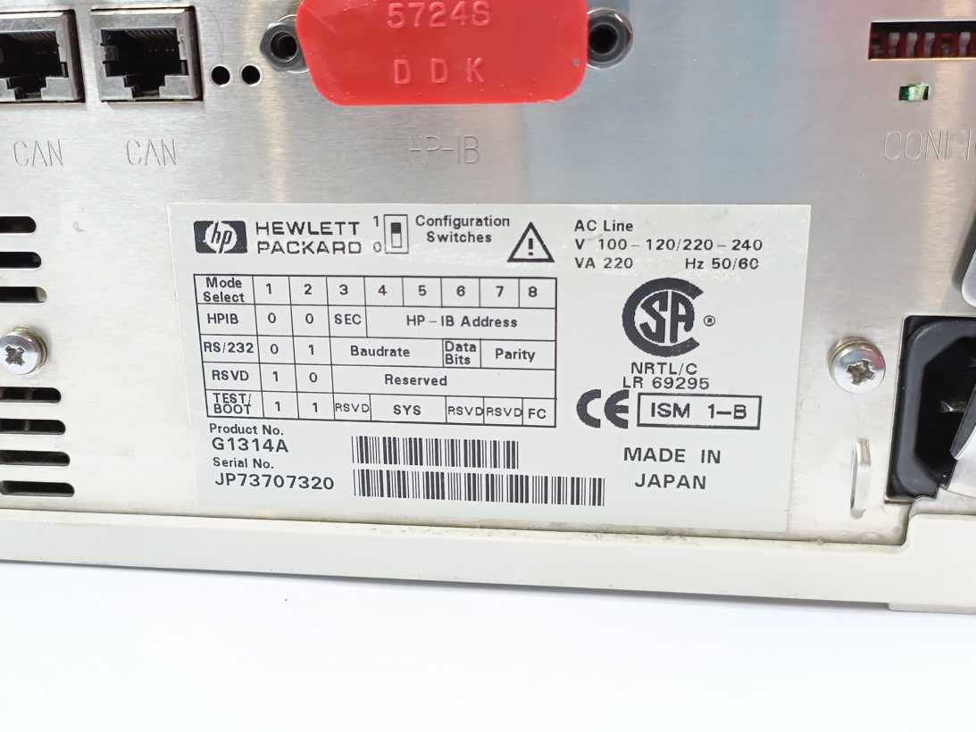 Hewlett Packard G1314A Agilent 1100 Variable Wavelength Detector