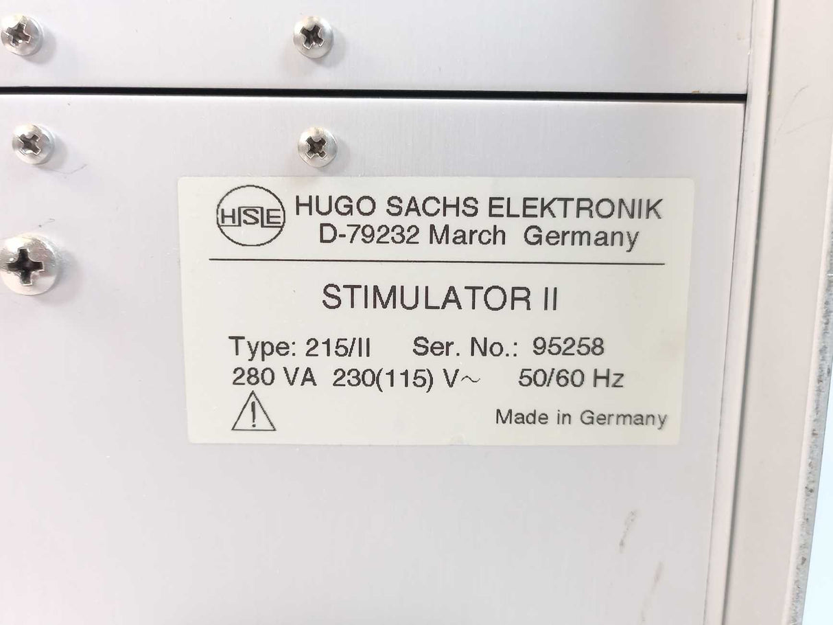 HSE HUGO SACHS ELEKTRONIK 215/II Biomedical Tissue Electrical pulse stimulator