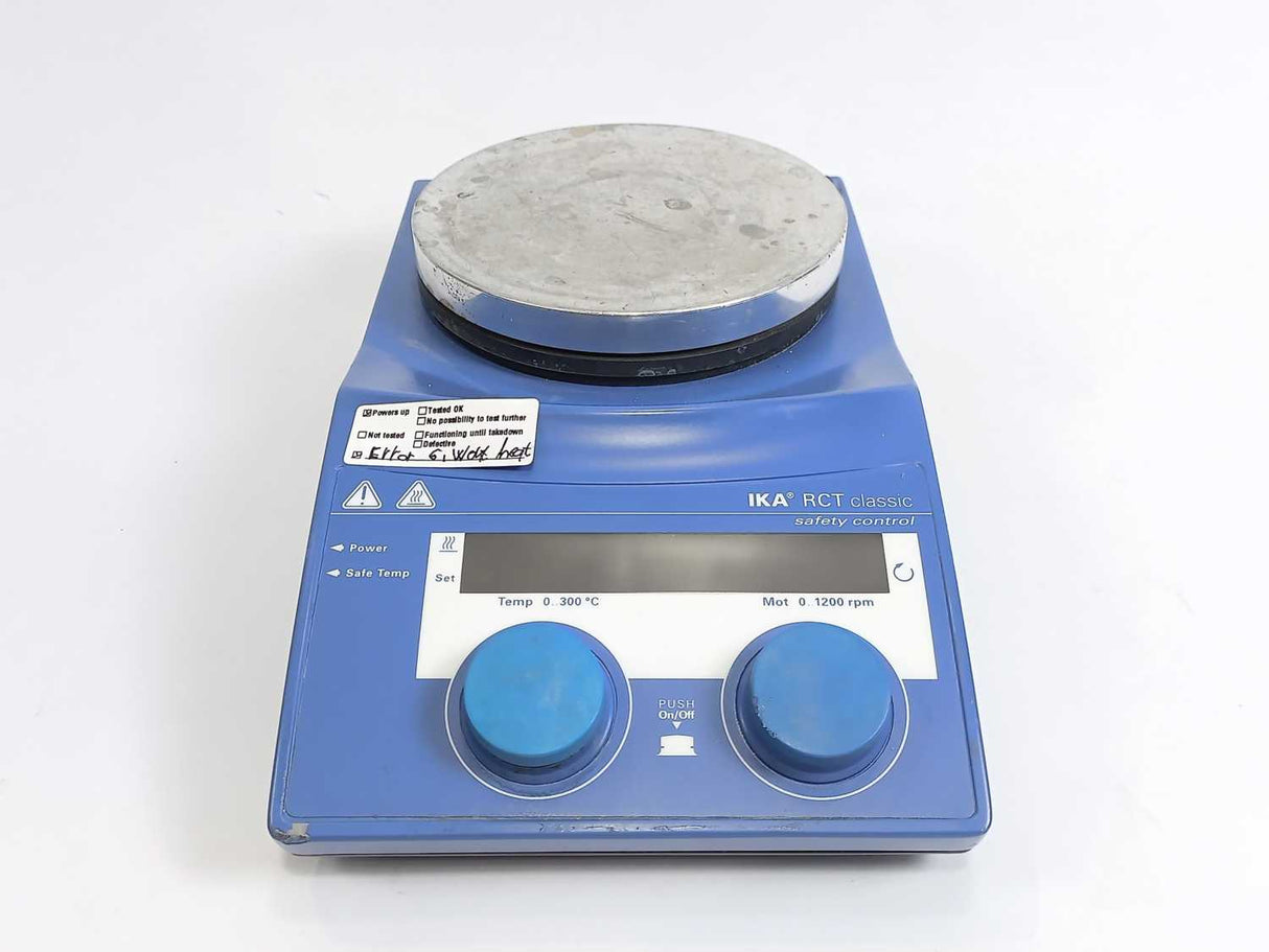 IKA RCT CL RCT Classic Magnetic Stirrer. Defective do not heat,