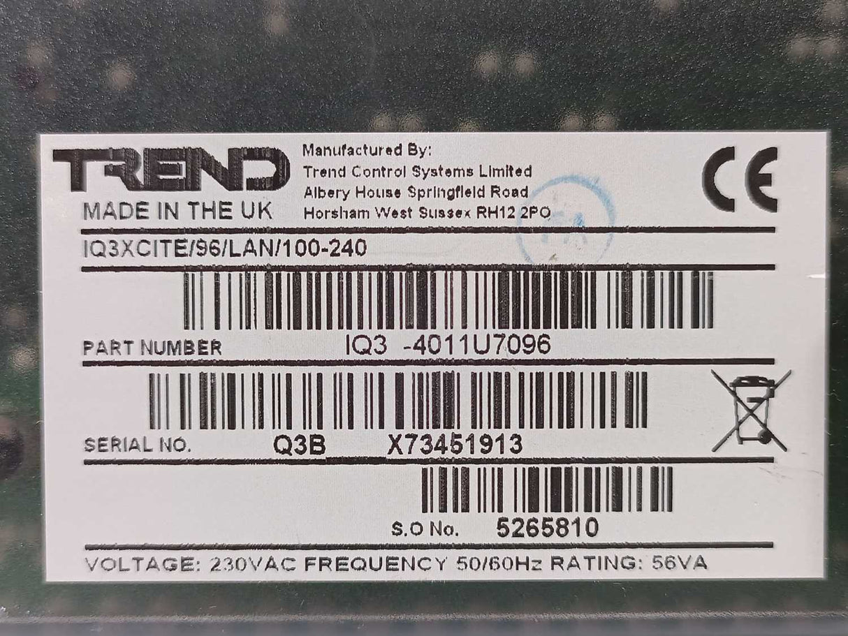 TREND IQ3-4011U7096 IQ3XCITE/96/LAN/100-240