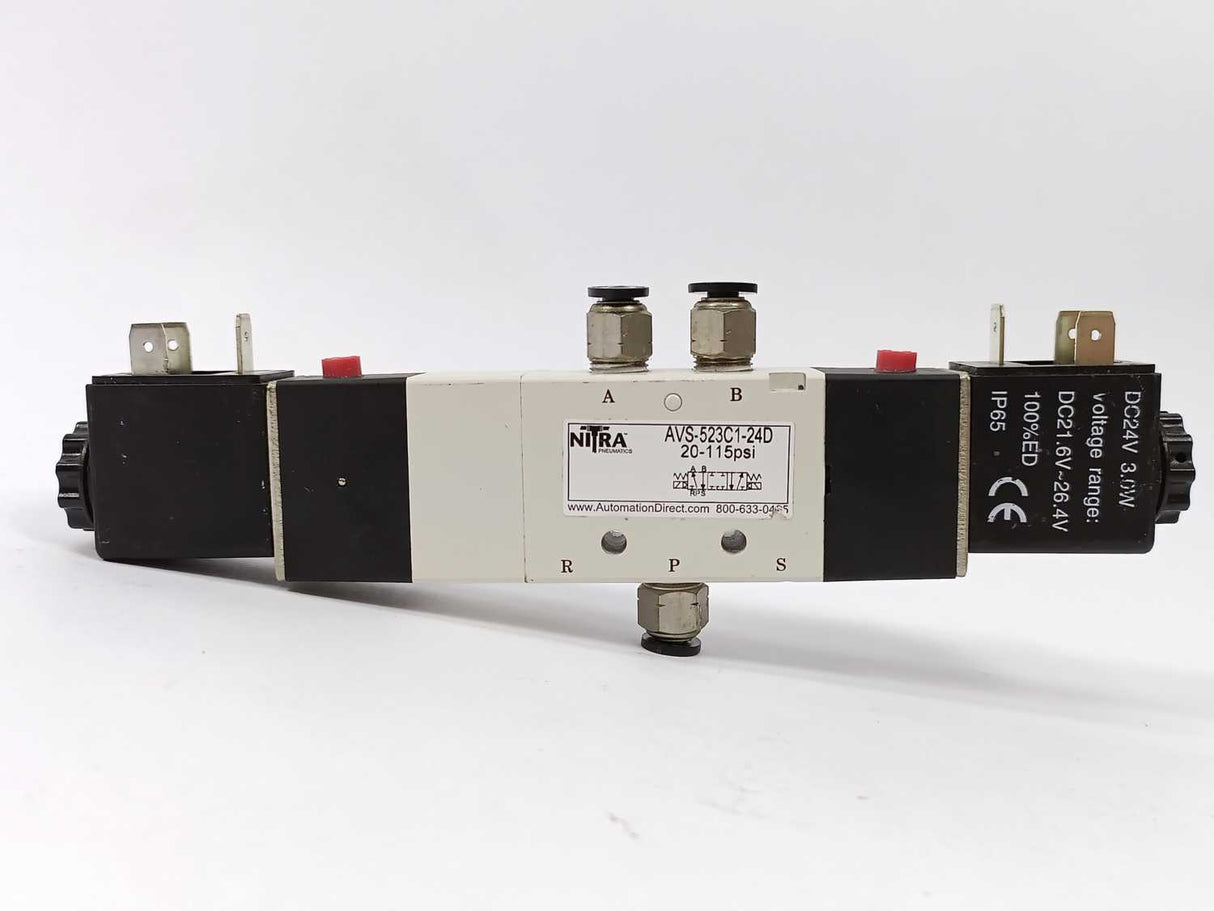 Automation Direct AVS-523C1-24D Pneumatic Solenoid Valve 5-port 20-115psi
