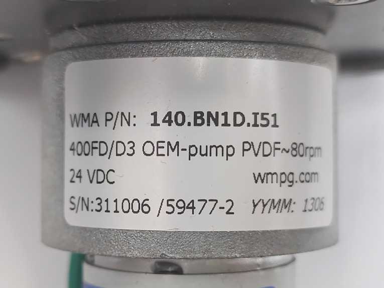 Watson-Marlow 400FD/D3 Pump Panel Mount W/ Motor 80RPM 24VDC