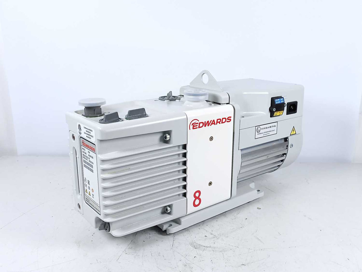 Edwards A65401906 RV8 Dual Stage Rotary Vane Vacuum Pump, 115V 1PH 50/60Hz