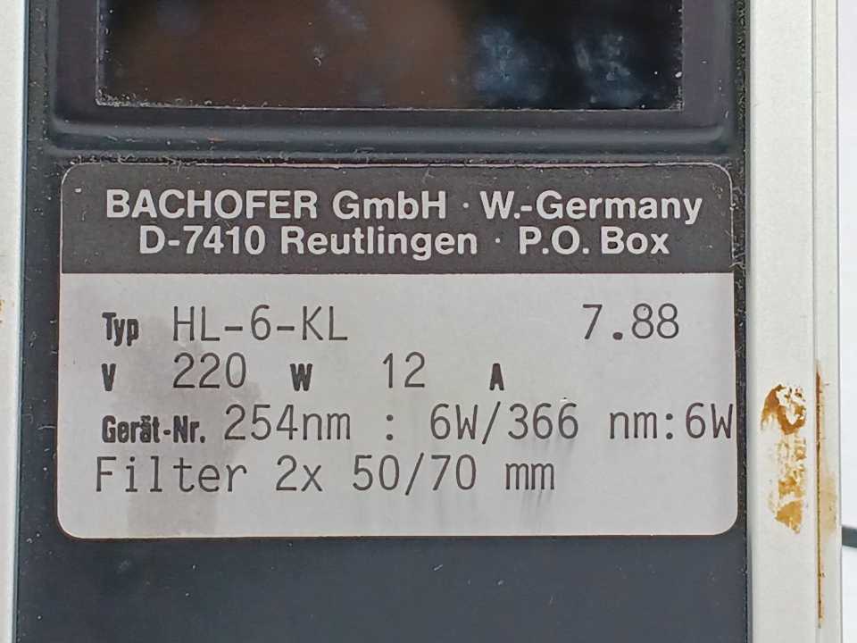 Bachofer HL-6-KL HL-6-KL UV Lamp / UV Transilluminator