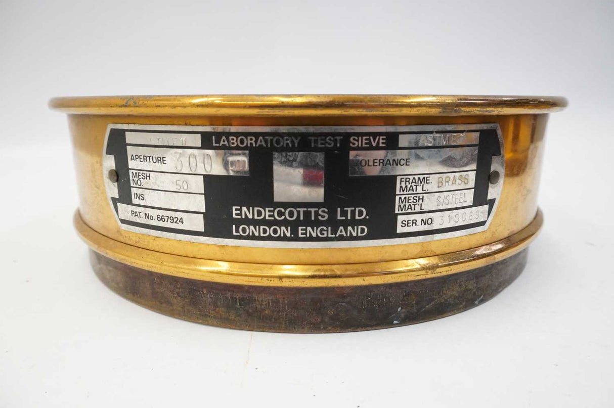 Endecotts ASTME.11 Laboratory Test Sieve 300µm Mesh No. 50 Brass Frame