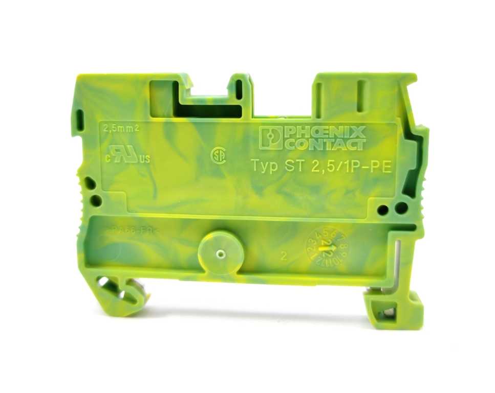 Phoenix Contact 3040025 ST 2,5/ 1P-PE Spring Cage Terminal Block 50 Pcs.