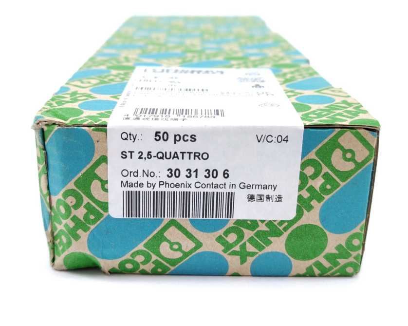 Phoenix Contact 3031306 ST 2,5-QUATTRO - Feed-through Terminal Block 50Pcs.