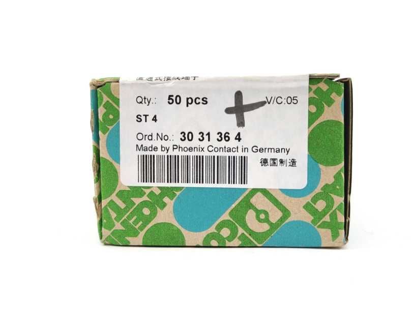 Phoenix Contact 3031364 ST 4 Feed-through Terminal Block 50 Pcs.