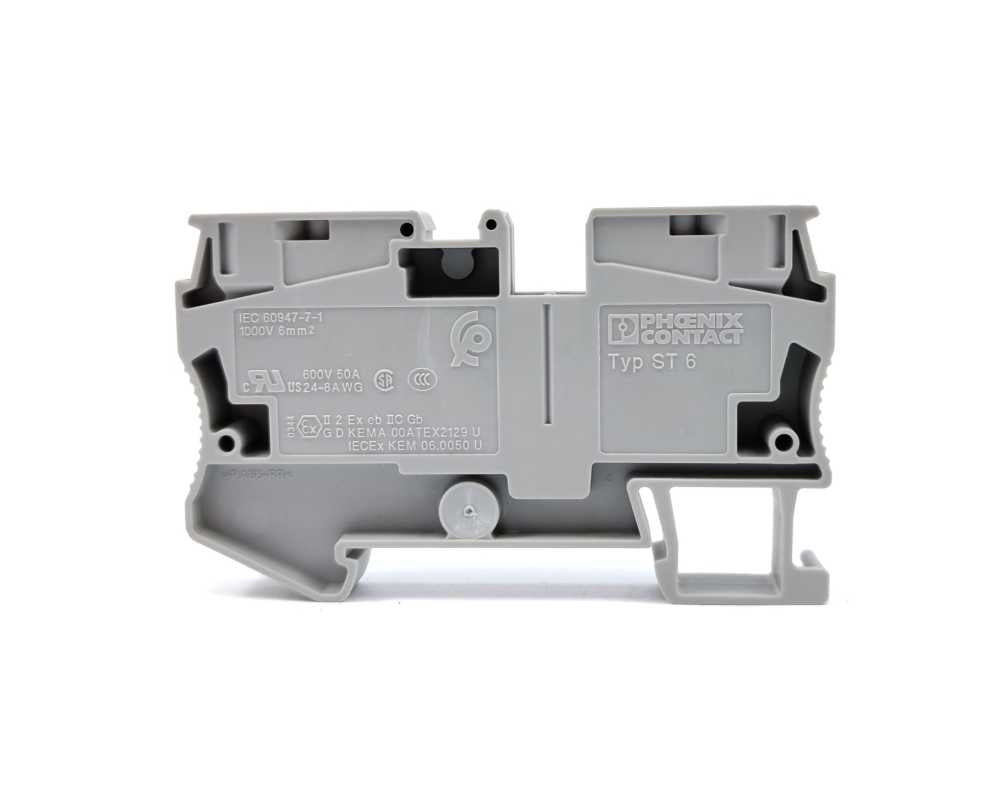 Phoenix Contact 3031487 ST 6 Feed-through Terminal Block, 50 Pcs