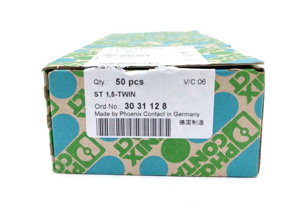 Phoenix Contact 3031128 ST 1,5-TWIN Feed-through Terminal Block 50 Pcs.