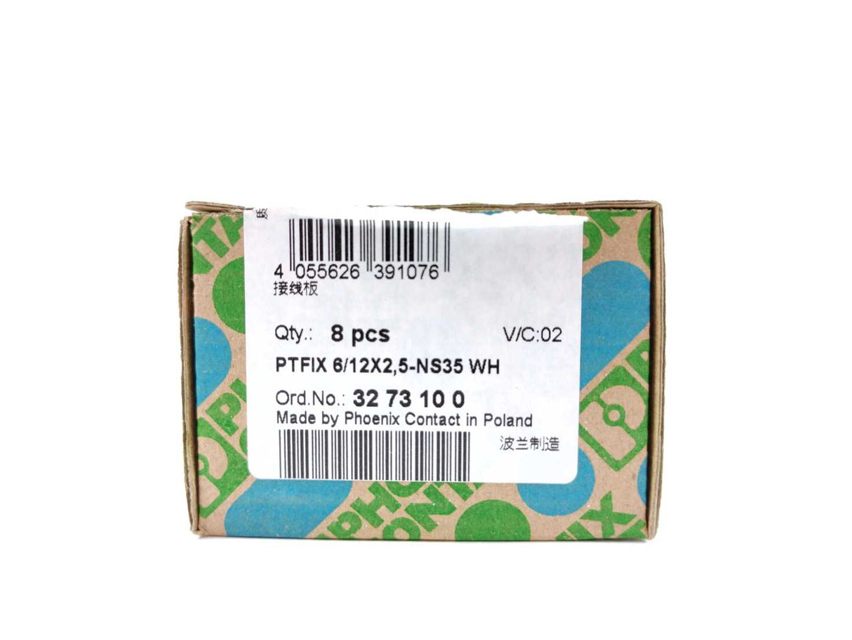 Phoenix Contact 3273100 PTFIX 6/12X2,5-NS35 WH Distribution Block 8 Pcs.