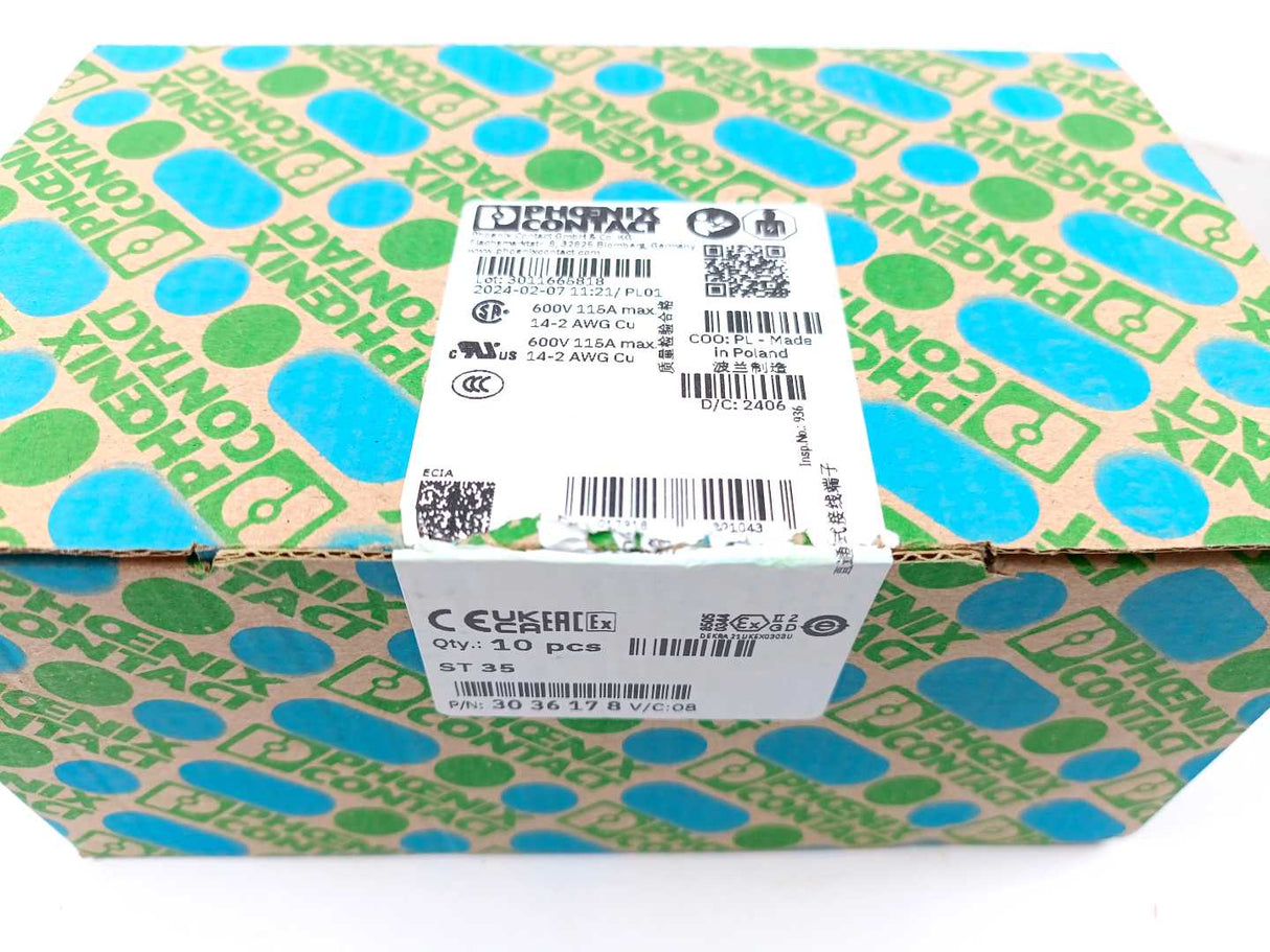 Phoenix Contact 3036178 ST 35 Feed-through terminal block, 10 pcs