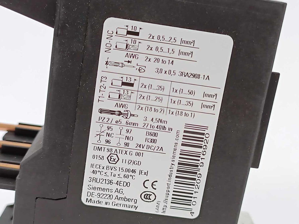 Siemens 3RU2136-4ED0 Overload Relay 22-32A