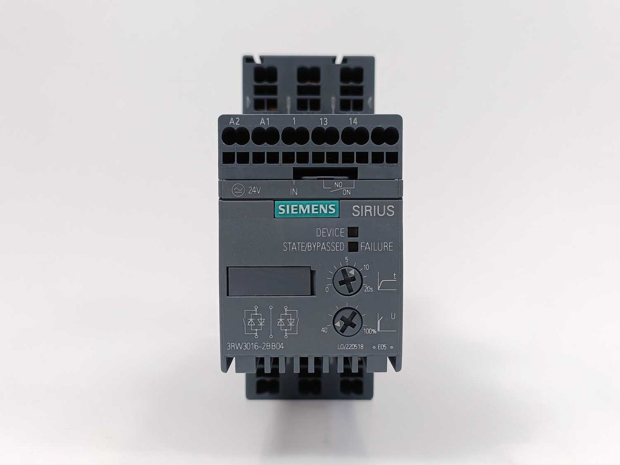 Siemens 3RW3016-2BB04 SIRIUS soft starter S00 9 A, 4 kW/400 V