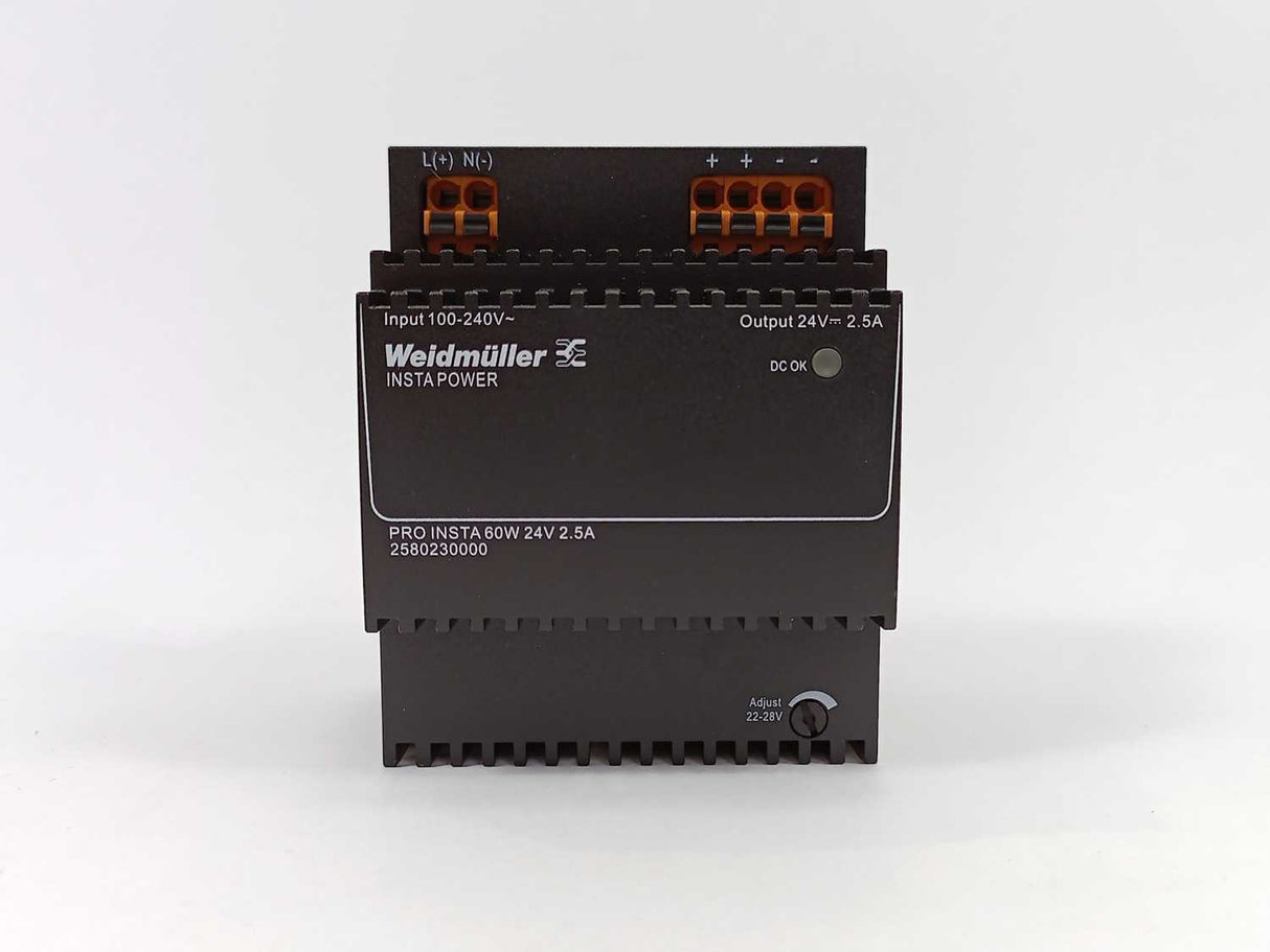 Weidmüller 2580230000 PRO INSTA 60W 24V 2.5A Power Supply