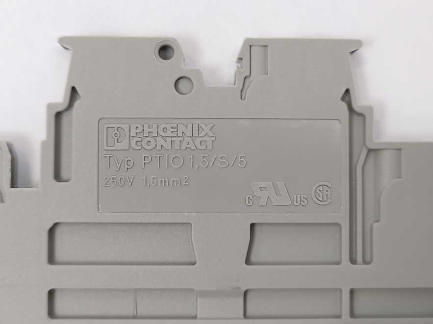 Phoenix Contact 3244472 PTIO 1,5/S/5/U-BK/O-WH Terminal Block. Batch of 50 pcs.