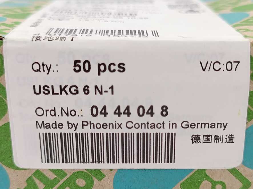 Phoenix Contact 0444048 USLKG 6 N-1 Protective conductor terminal block x50pcs