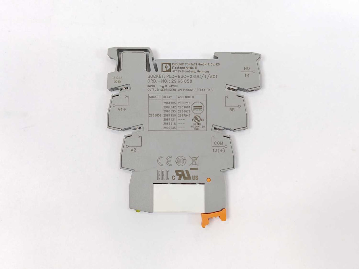 Phoenix Contact 2961105 REL-MR- 24DC/21 Single relay w/ 2966058 Base x10