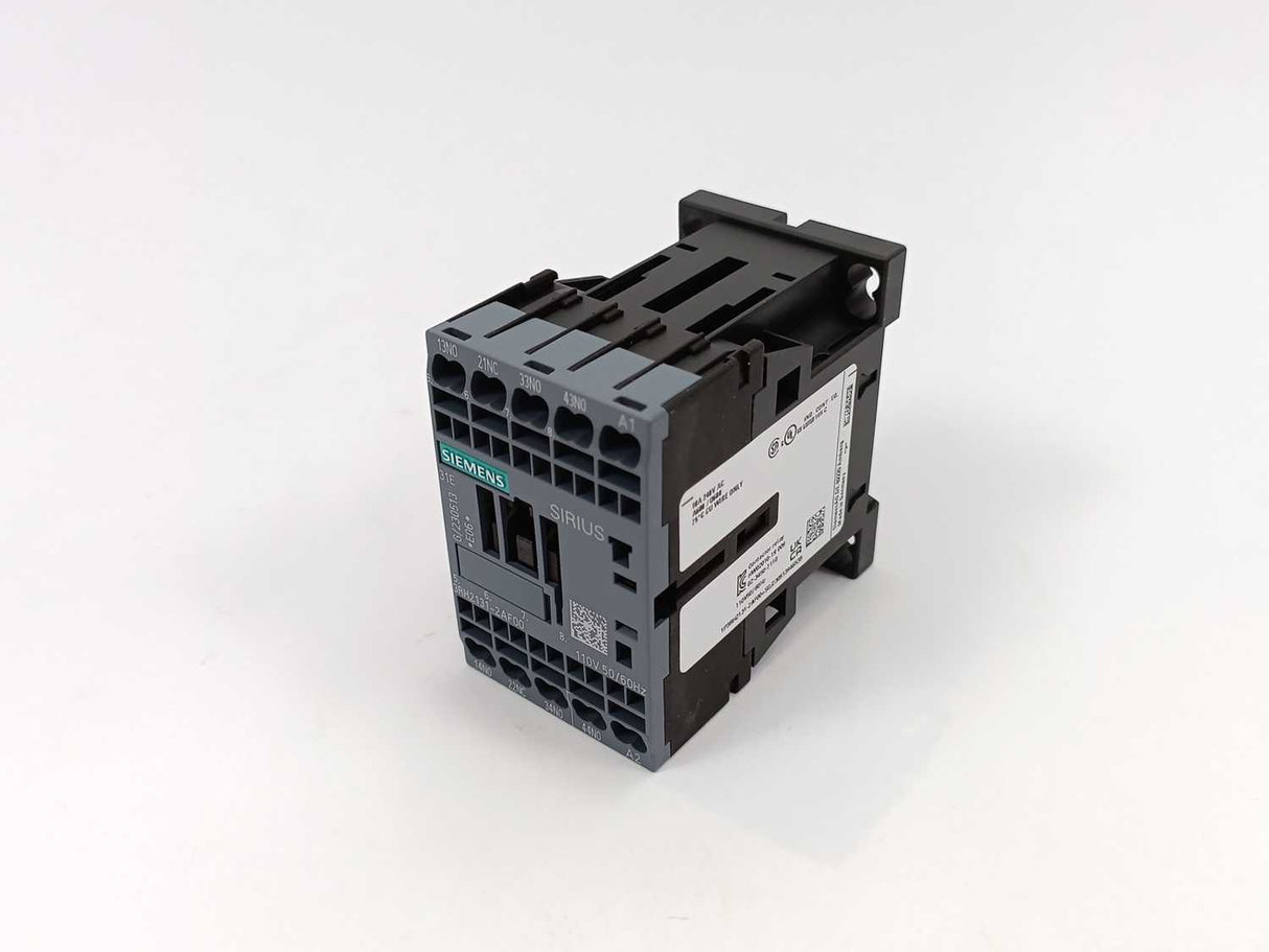 Siemens 3RH2131-2AF00 Contactor Relay 3 NO + 1 NC, 110 VAC