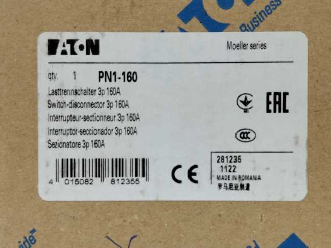 Eaton 281235 PN1-160 Switch Disconnector 3p 160A