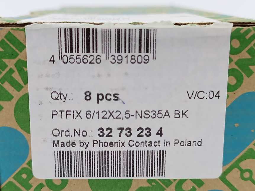 Phoenix Contact 3273234 PTFIX 6/12X2,5-NS35A BK Distribution block x 8Pcs