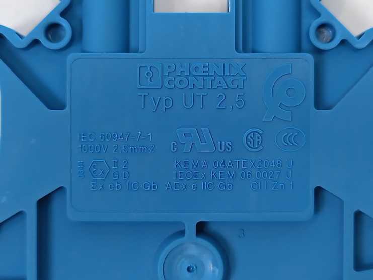 Phoenix Contact 3044089 Feed-through terminal block UT 2,5 BU 50 Pcs.