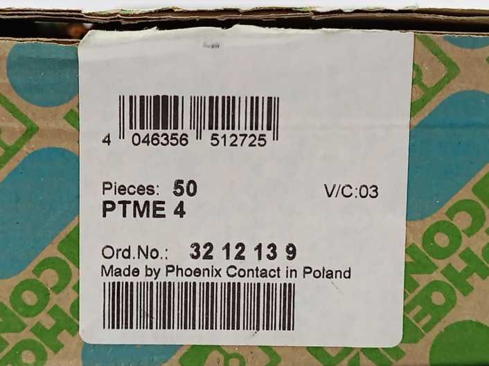 Phoenix Contact 3212139 PTME 4 Test Disconnect Terminal Block. Batch of 50 pcs.