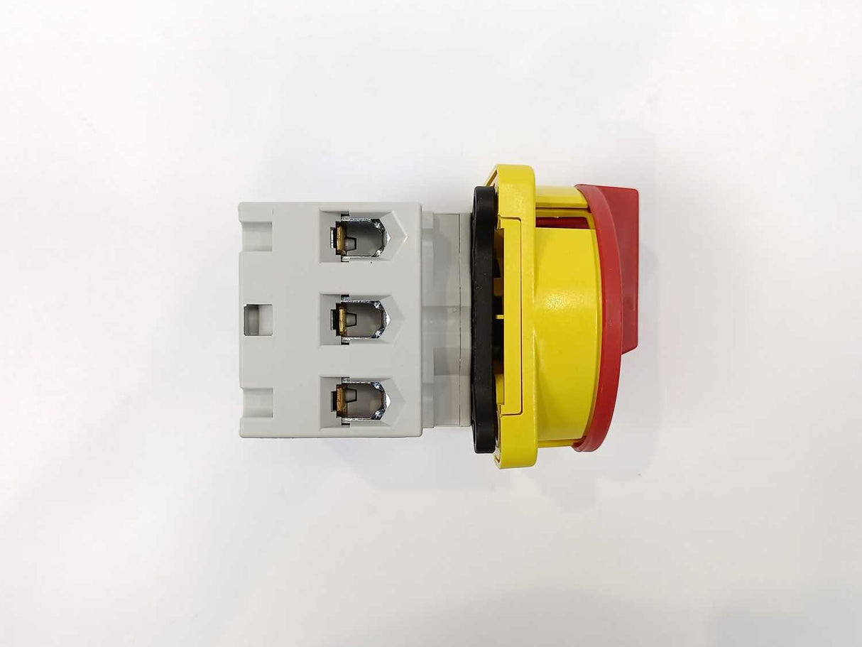 Schrack IN 8E2 337 Emergency-Stop Main Switch 3-pole 4 hole mounting 63A 22kW