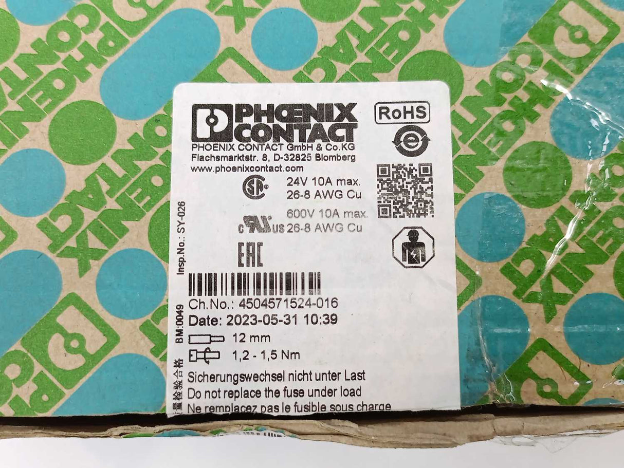 Phoenix Contact 3004265 UK 6,3-HESILED 24 terminal block 50 Pcs.