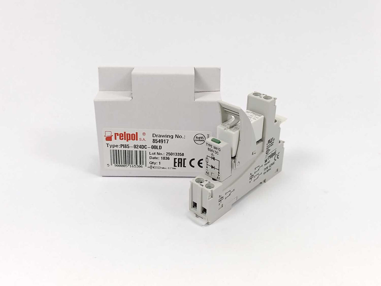 Relpol 854917 PI85-024DC-00LD Interface Relay 4 Pcs.