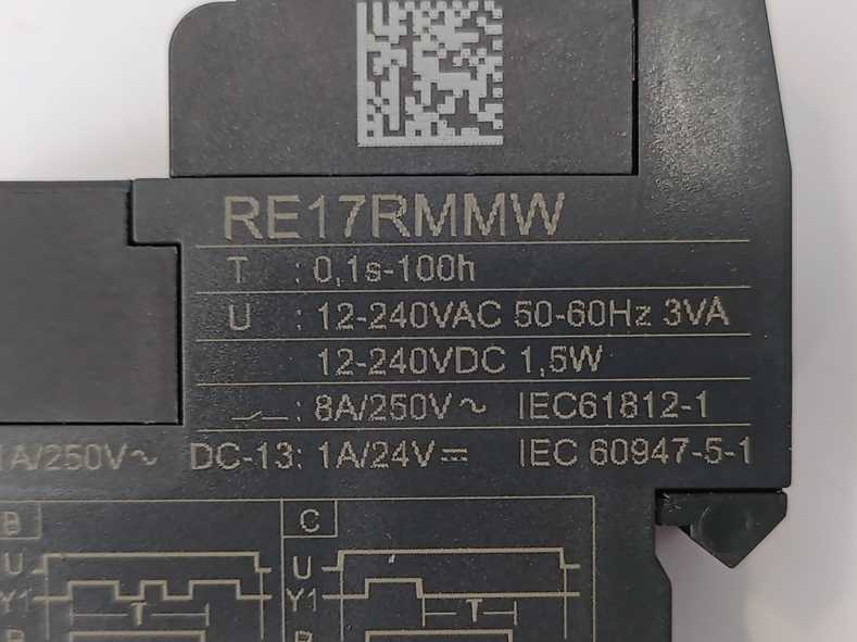 Schneider Electric RE17RMMW Time Delay Relay 12..240 V AC/DC