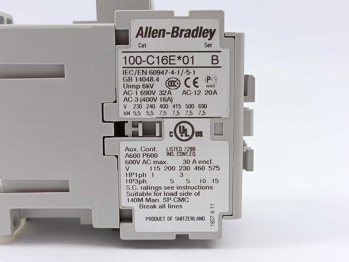 AB 100-C16EJ01 Contactor 24V DC Ser B