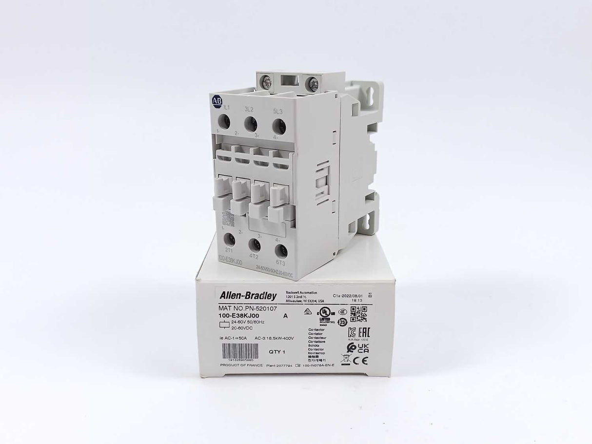 AB 100-E38KJ00 Contactor 24-60V 50/60Hz 20-60VDC Ser A