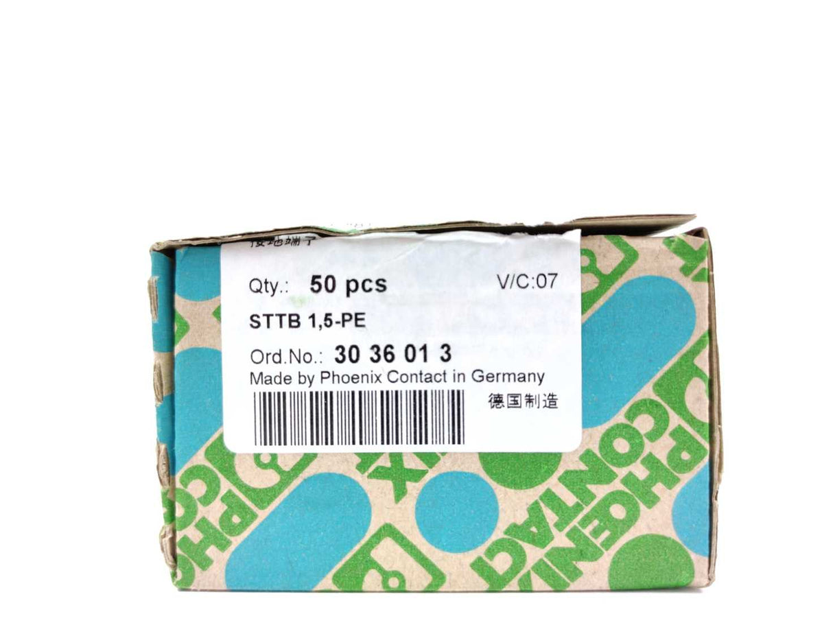 Phoenix Contact 3036013 STTB 1,5-PE Terminal Block 50Pcs.