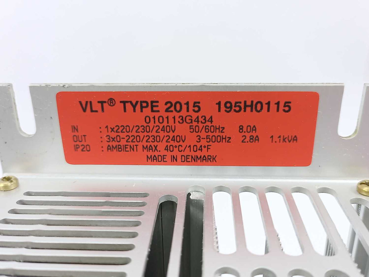 Danfoss 195H0115 VLT 2015, 1x200/230/240V, 50/60Hz, 8A