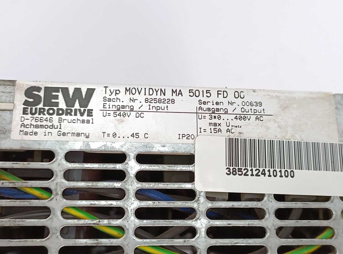 SEW-EURODRIVE  MA5015FD00 MOVIDYN 8258228 15A Servo Controller