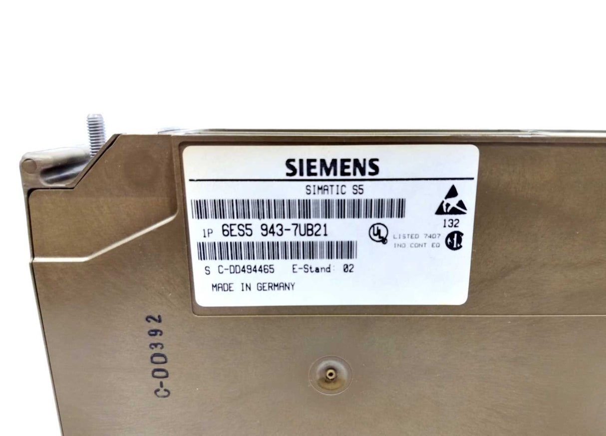 Siemens 6ES5 943-7UB21 SIMATIC S5 115U CPU 943B