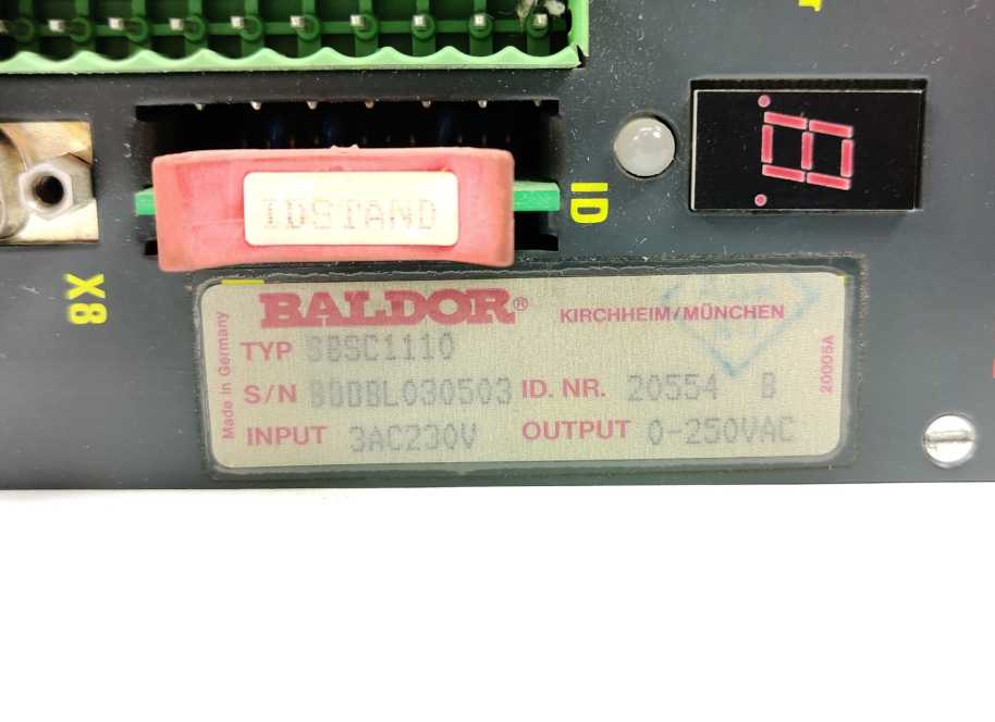 BALDOR SBSC1110 AC Brushless Servo Control, defective