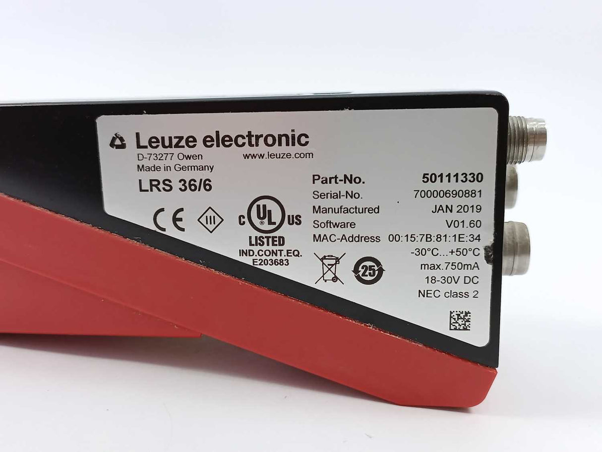 Leuze Electronic 50111330 LRS 36/6 Line Profile Sensor